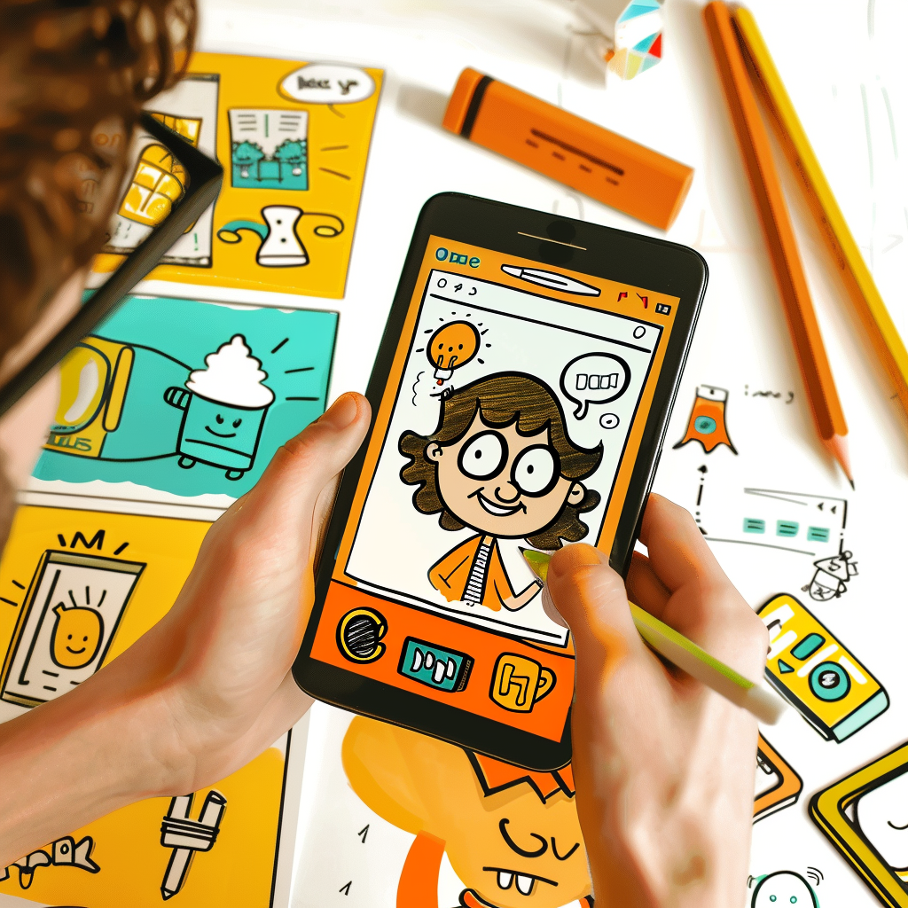 Sketching an app on a phone
