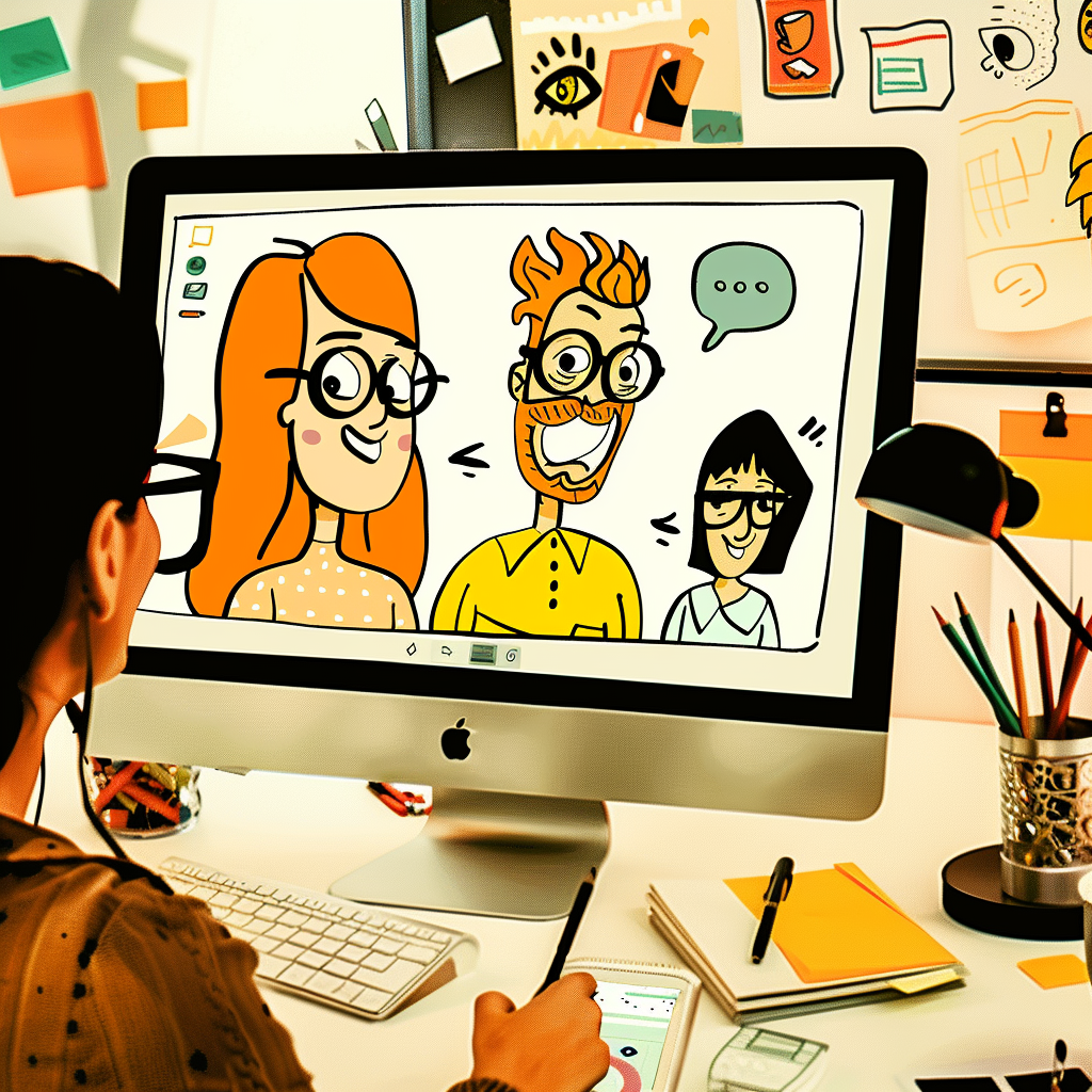 A live class on a video call